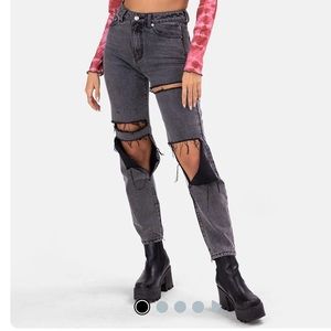 Black Adika ripped jeans